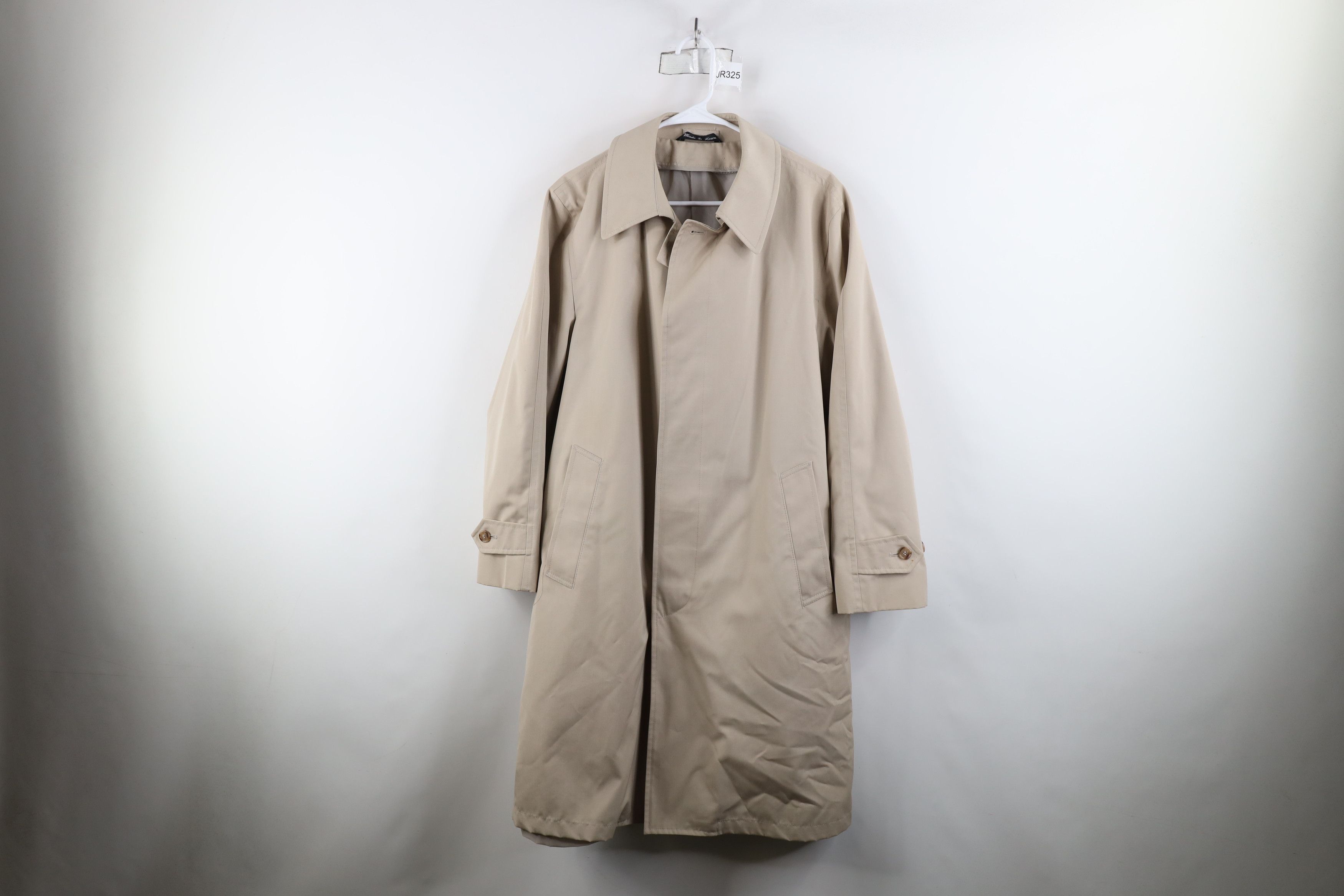 Vintage Vintage 70s Streetwear Button Trench Coat Rain Jacket Beige Size US L / EU 52-54 / 3 - 1 Thumbnail