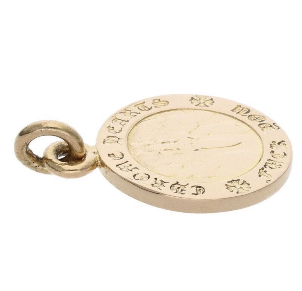 Chrome Hearts Chrome Hearts 22K Gold Angel Medal Charm Necklace Size ONE SIZE - 3 Thumbnail
