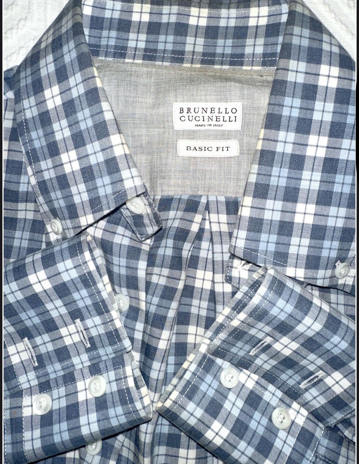 Brunello Cucinelli Brunello Cucinelli Cotton Dress Shirt Size US M / EU 48-50 / 2 - 1 Thumbnail