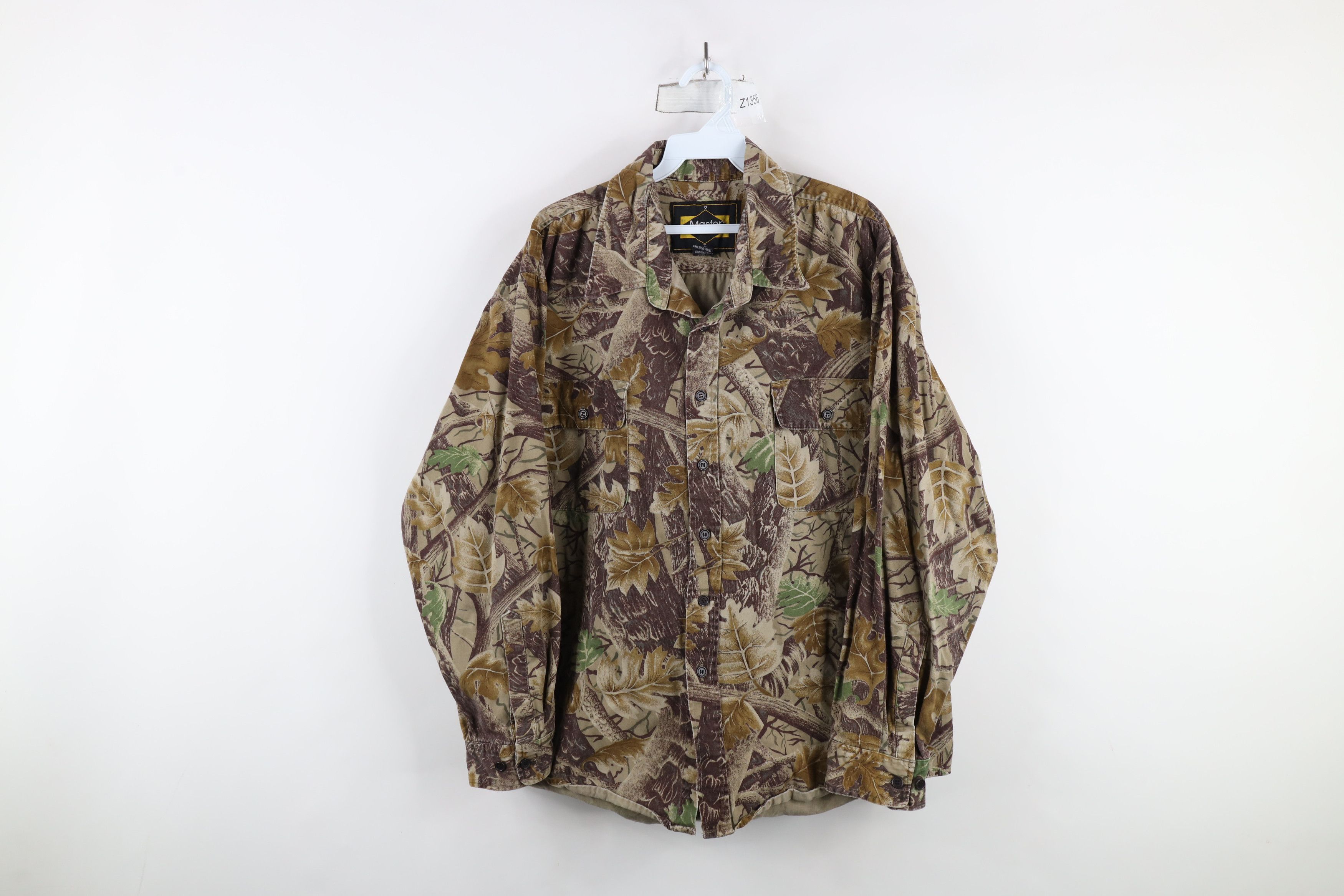 Vintage Vintage 90s Streetwear Heavyweight Camouflage Button Shirt Size US XL / EU 56 / 4 - 1 Thumbnail