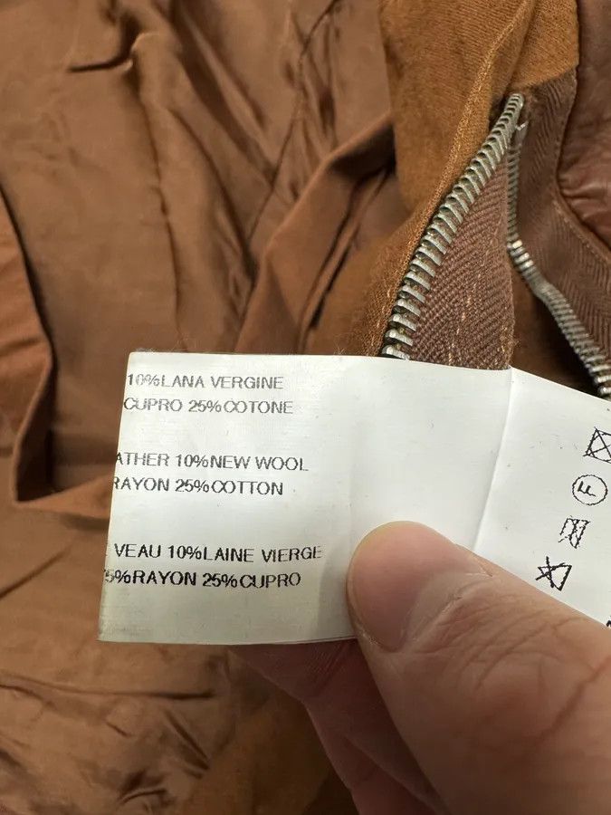 Rick Owens FW2008 Rick Owens Bordeaux Asymmetrical Leather Jacket Size US L / EU 52-54 / 3 - 12 Thumbnail