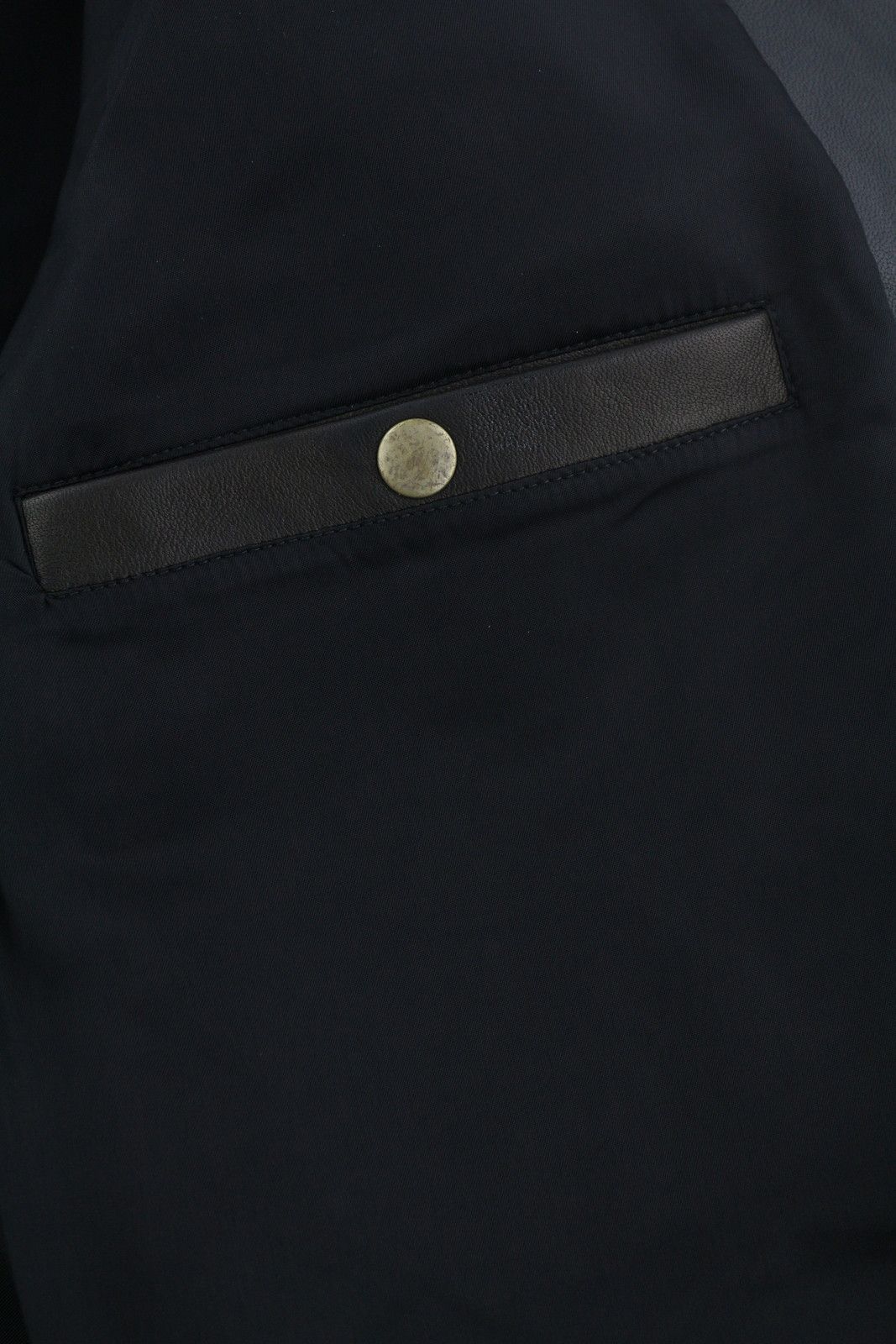 Diesel L-METALO 56 Black Sheepskin Leather Zip Logo Jacket 82856 Size US XL / EU 56 / 4 - 7 Thumbnail