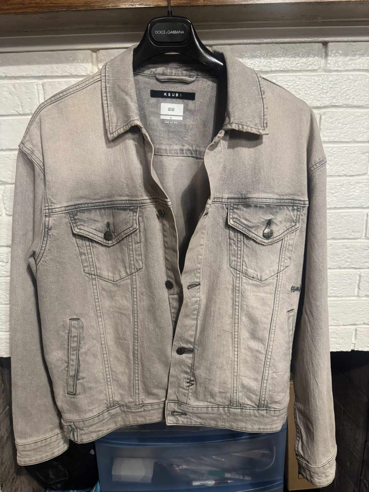 Ksubi Light grey denim jacket Size US S / EU 44-46 / 1 - 1 Thumbnail