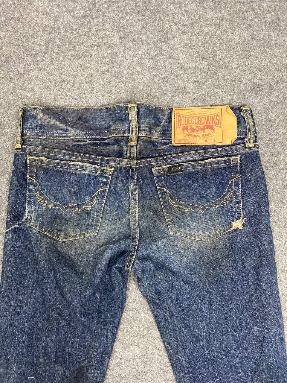 Japanese Brand rodeo crowns japanese brand distressed denim nice design Size 31" - 3 Thumbnail