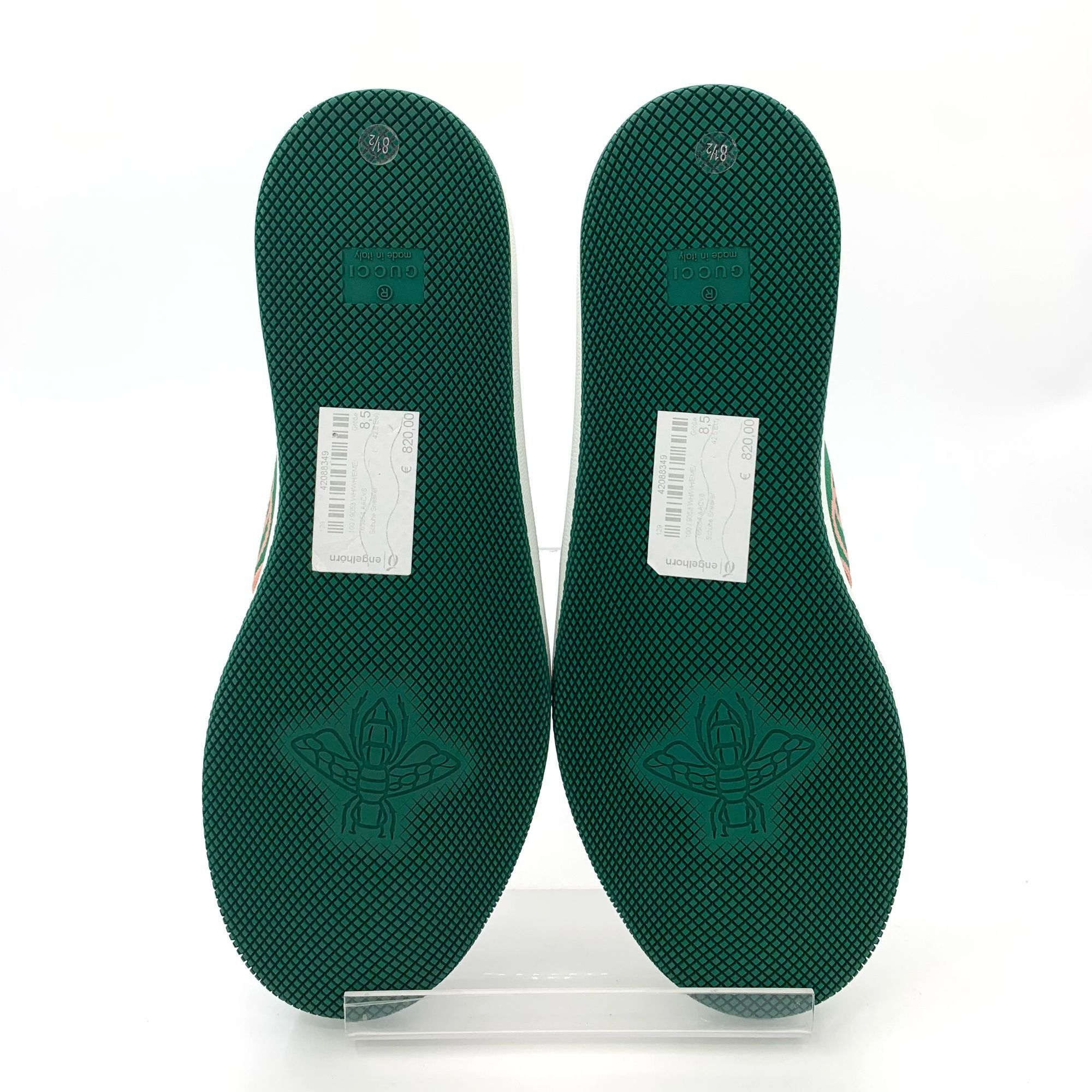 Gucci Gucci White & Green GG Logo Lace-Up Sneakers 8.5 With Origin Size US 8.5 / IT 38.5 - 5 Thumbnail