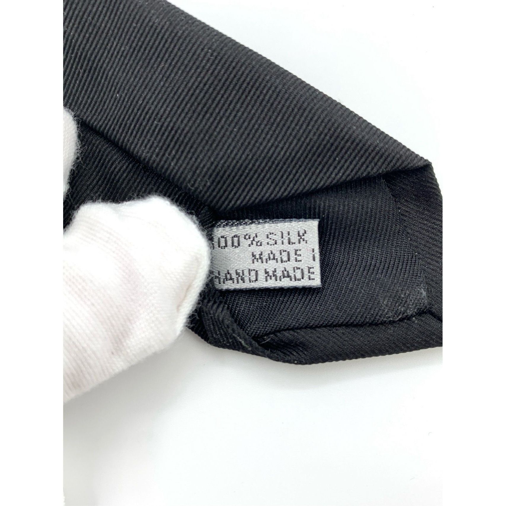 Dior Christian Dior Black Silk Skinny Tie Size 42 - 9 Thumbnail