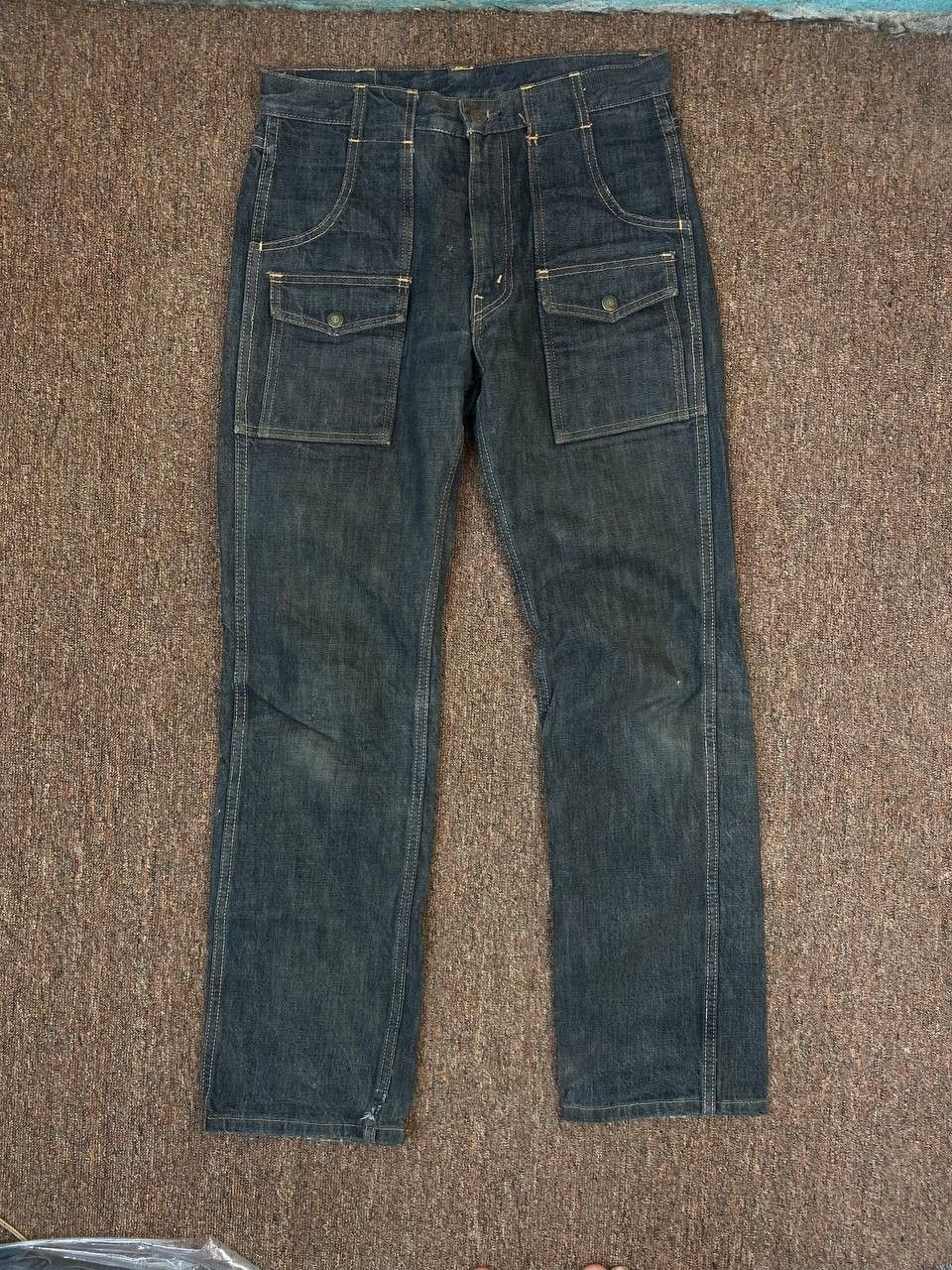 vintage joe mccoy bushpants distressed denim nice design