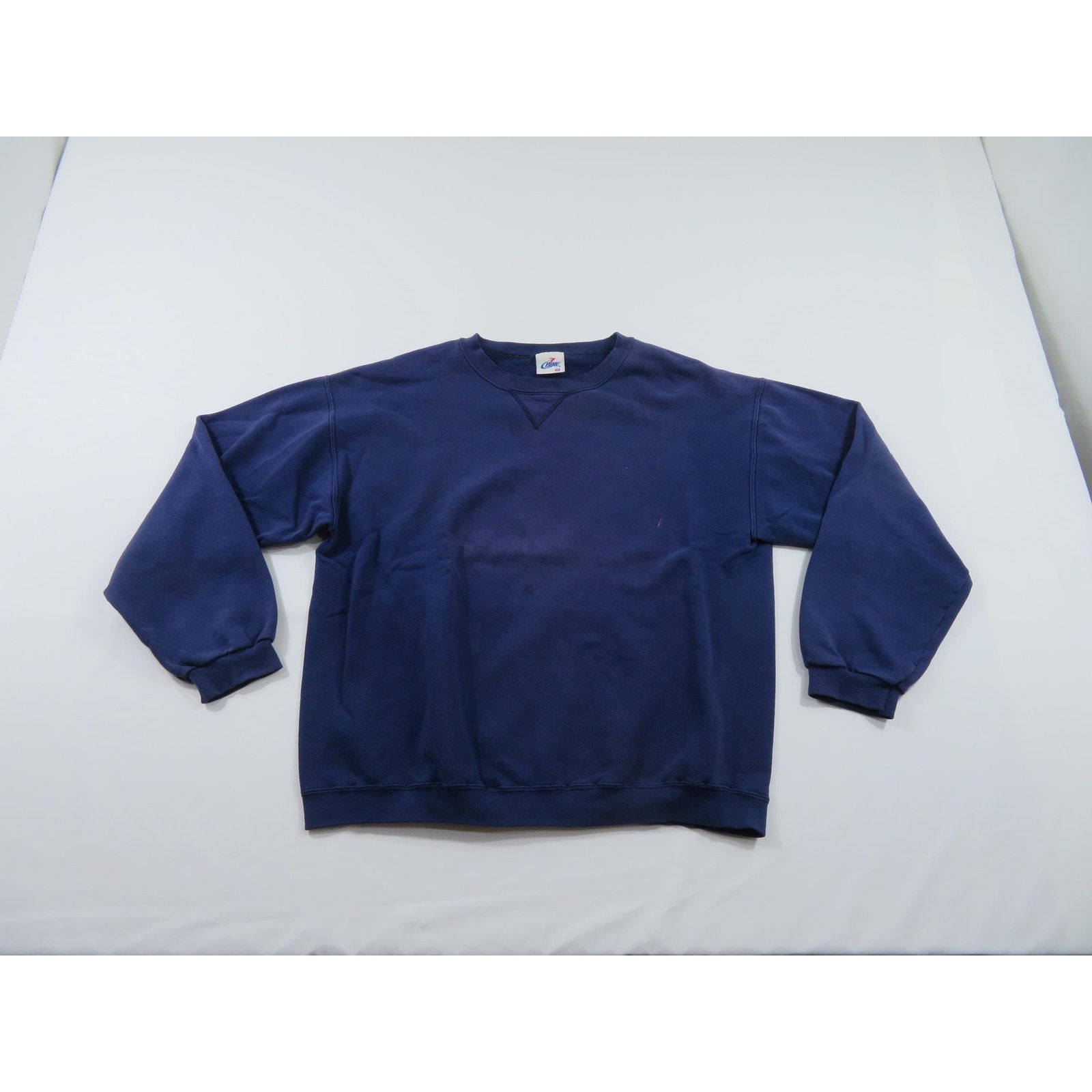 Other BIKE Plain Blank V-stitch Sweatshirt Navy Blue Sz XL 1990s Size US XL / EU 56 / 4 - 1 Thumbnail