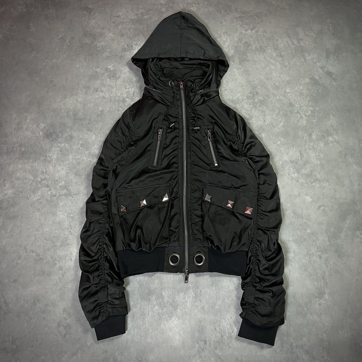 Dig Deep 2000s Dig Deep - Vkei Tactical Studded Cropped Bono Jacket Size US L / EU 52-54 / 3 - 2 Thumbnail