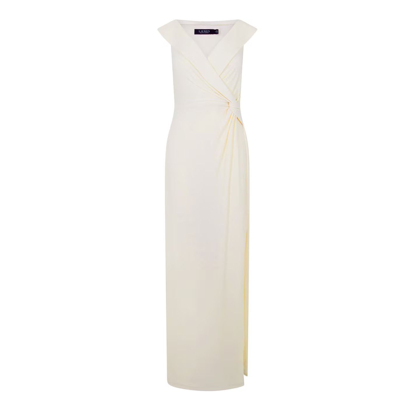 Lauren Ralph Lauren o1g2r1mq0825 Leonidas Twist Gown in Cream Size S / US 4 / IT 40 - 1 Thumbnail