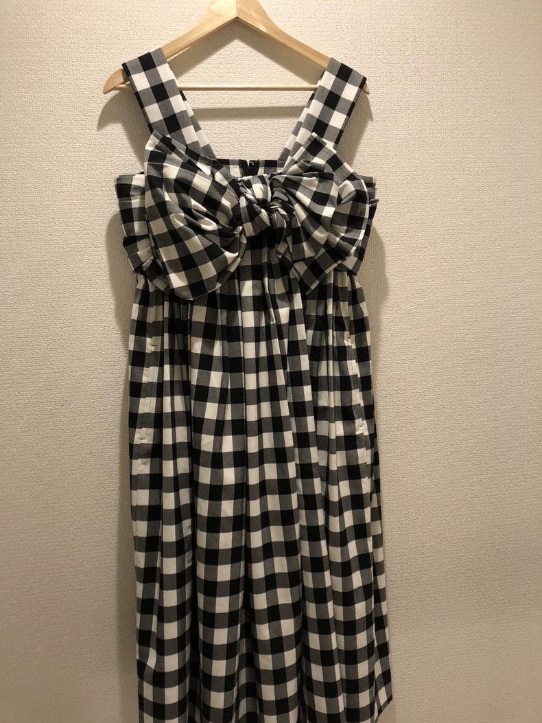 Comme des Garcons Comme Des Garcons Black and white plaid dress with big bow Size XS / US 0-2 / IT 36-38 - 1 Thumbnail