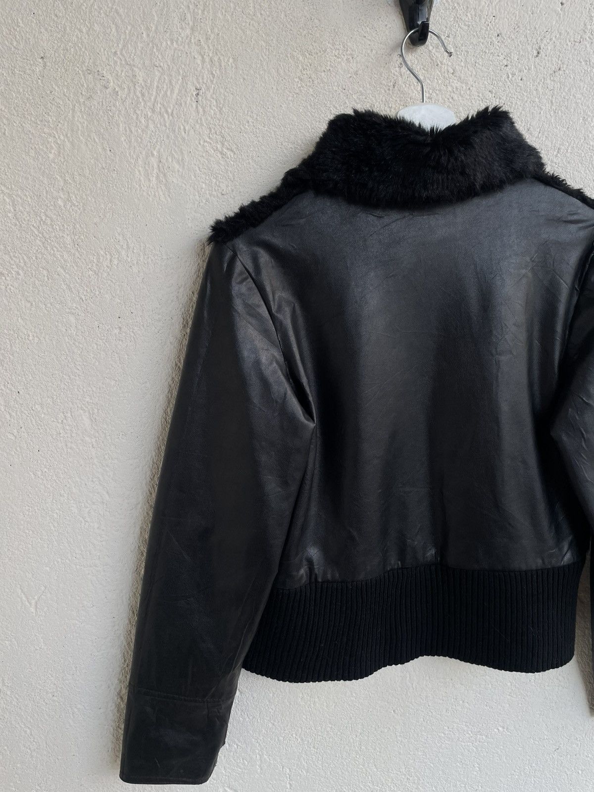 14th Addiction 2000s LGB Faux Fur Leather Jacket Cropped Undercover Gothic Size US S / EU 44-46 / 1 - 8 Thumbnail