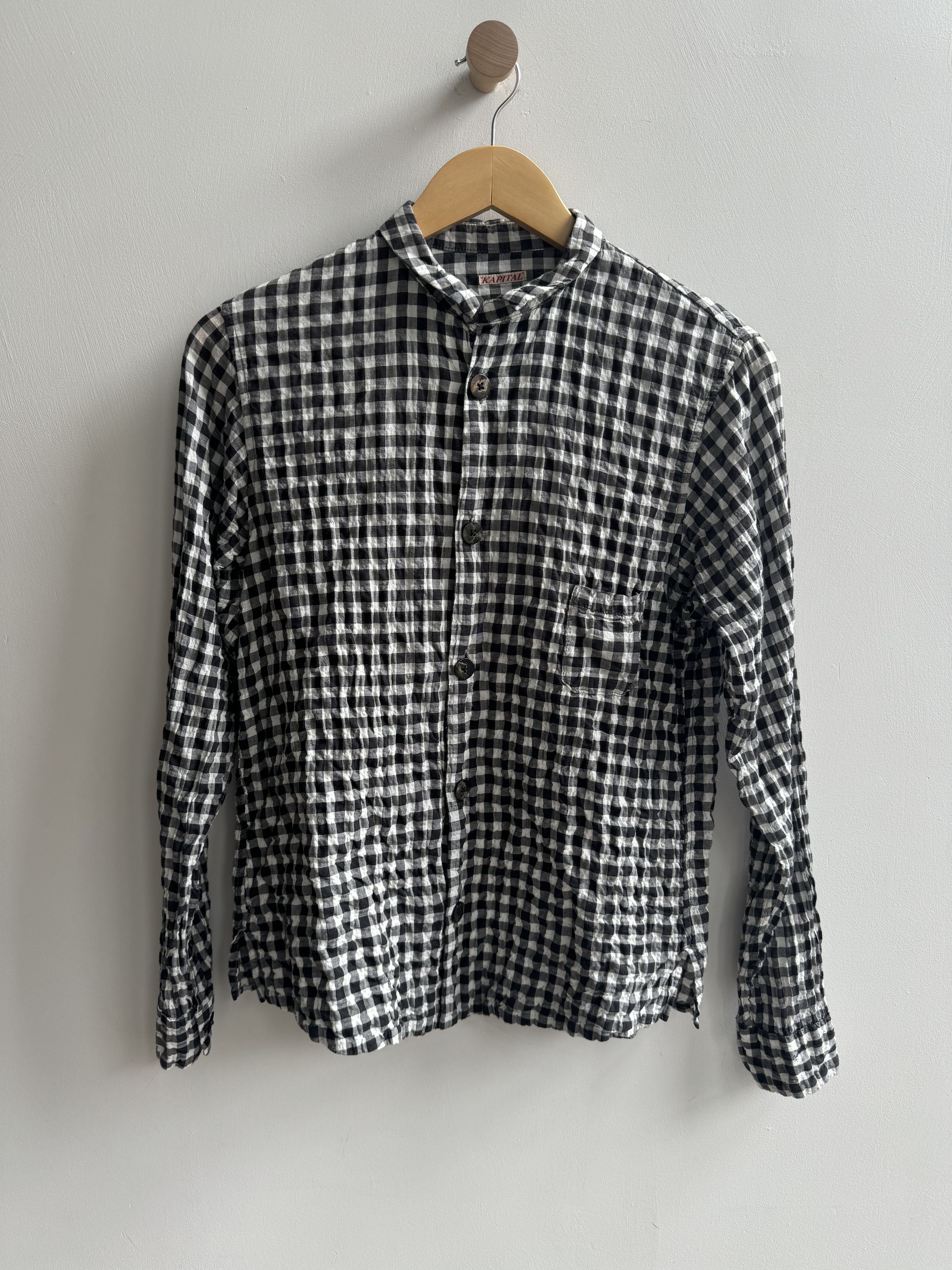 Kapital Kapital Black/White Gingham Check Shirt Size S / US 4 / IT 40 - 1 Thumbnail