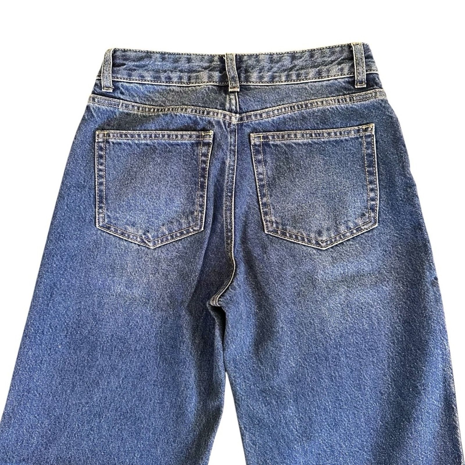H&M H&M Wide Straight Leg Denim – Medium Wash – Size 2 – EUC Size 25" / US 0 / IT 36 - 6 Thumbnail