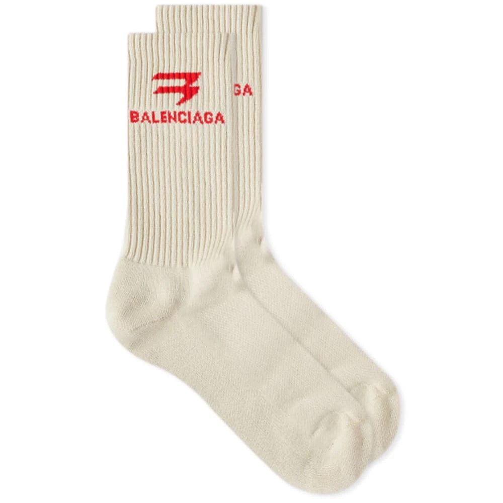 Balenciaga o1mt1gz0524 Size: OS Sporty B Tennis Socks in Beige Size ONE SIZE - 1 Preview