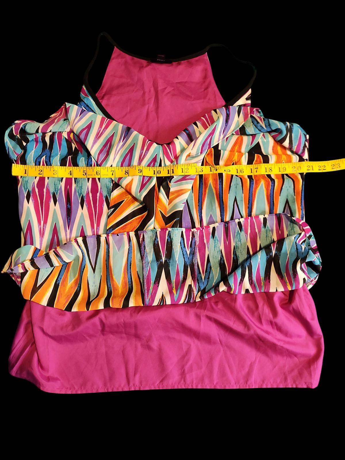 Other Nicole Miller Colorful Geometric Pattern Women's Tank Top Size L / US 10 / IT 46 - 7 Thumbnail