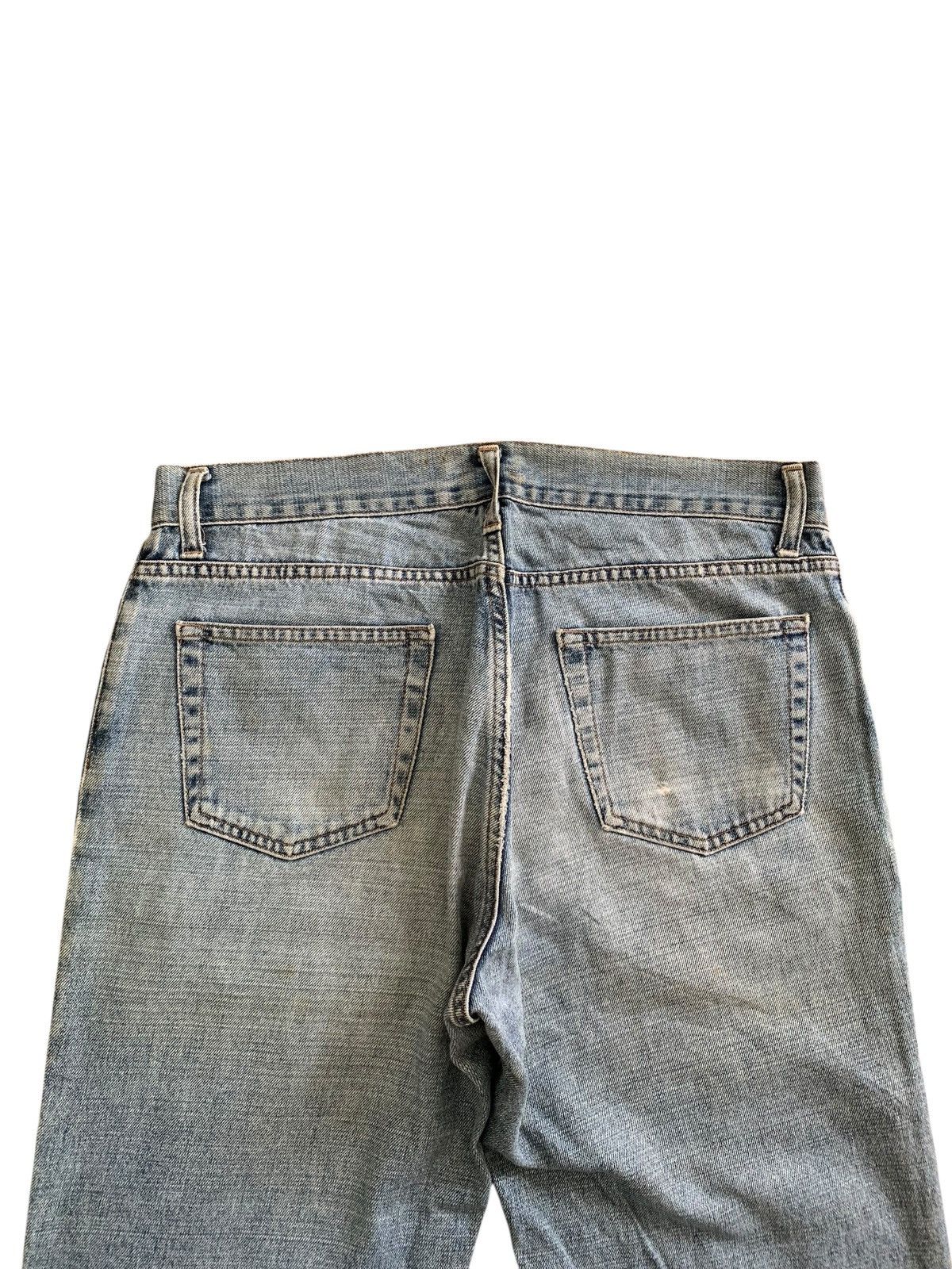 Japanese Brand Sisley Button Fly Distressed Faded Blue Jeans Size US 34 / EU 50 - 3 Thumbnail