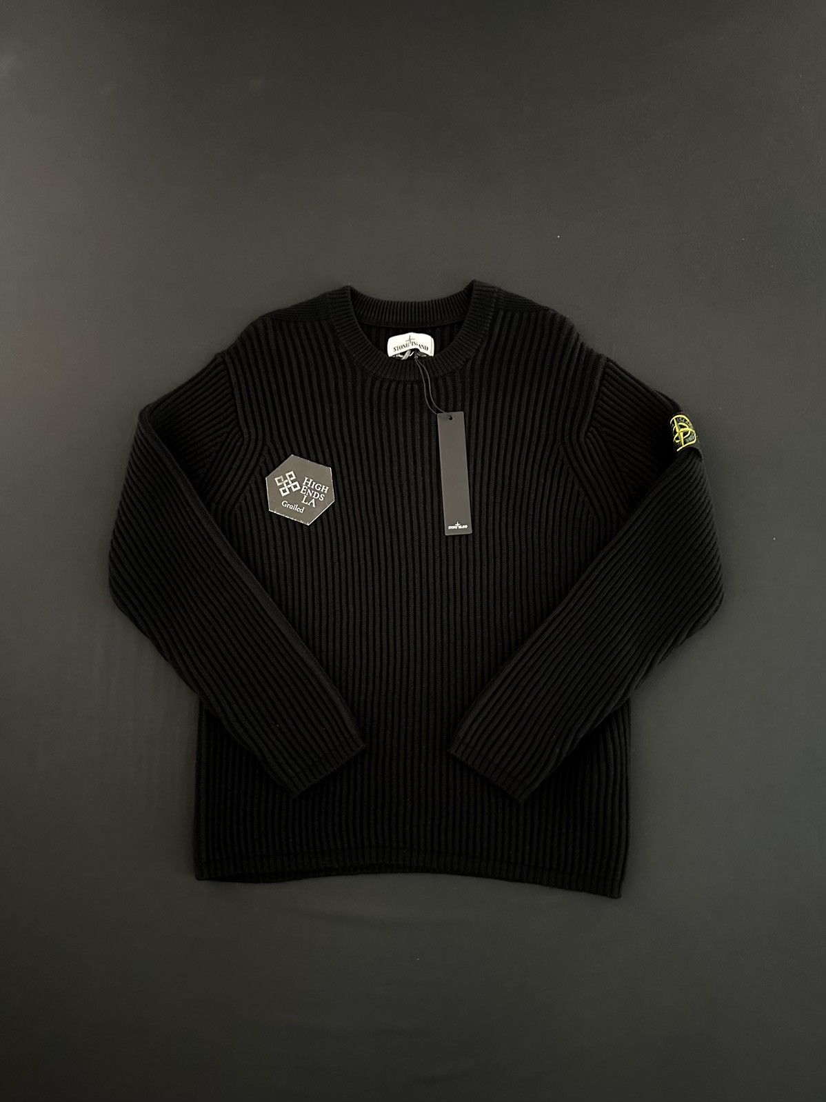 Stone Island Stone Island Black Wool Ribbed Sweater Size US M / EU 48-50 / 2 - 1 Thumbnail