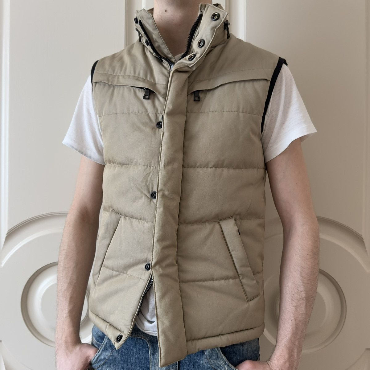 Balmain Balmain S/S 2012 Decarnin Padded Khaki Vest Size US S / EU 44-46 / 1 - 1 Thumbnail