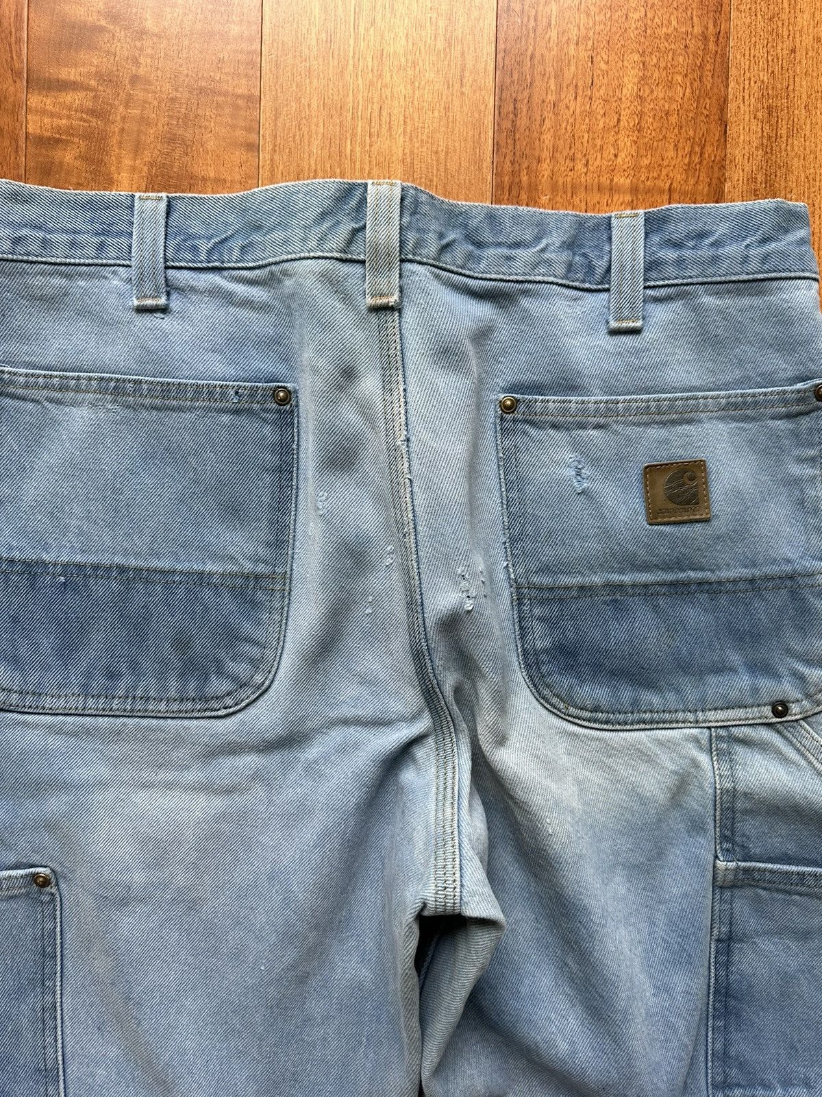 Carhartt Crazy Y2K Carhartt Lightwash Double Knee Pants RARE Size US 33 - 15 Thumbnail