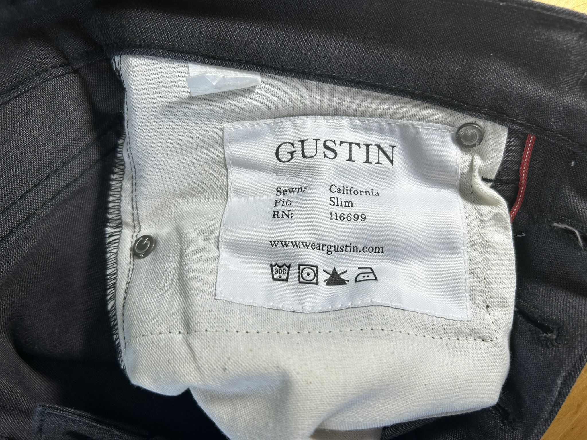 Gustin Gustin BlackXGrey Selvedge Denim Size US 30 / EU 46 - 3 Thumbnail