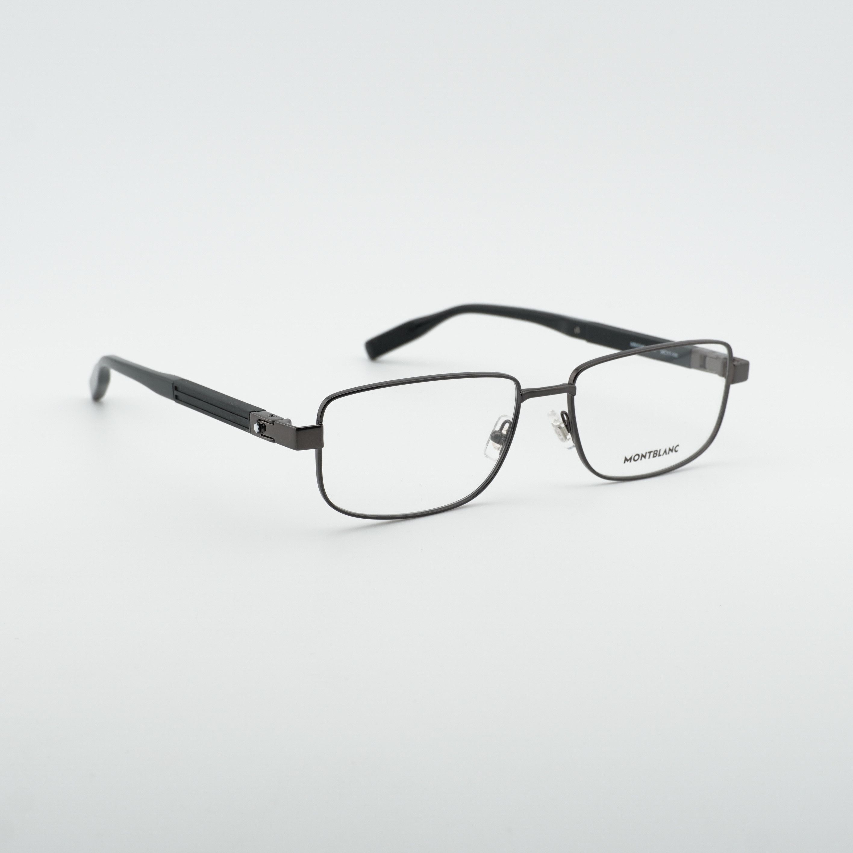 Montblanc Montblanc MB0034O 004 Eyeglasses Ruthenium 58mm Rectangle Size ONE SIZE - 7 Thumbnail