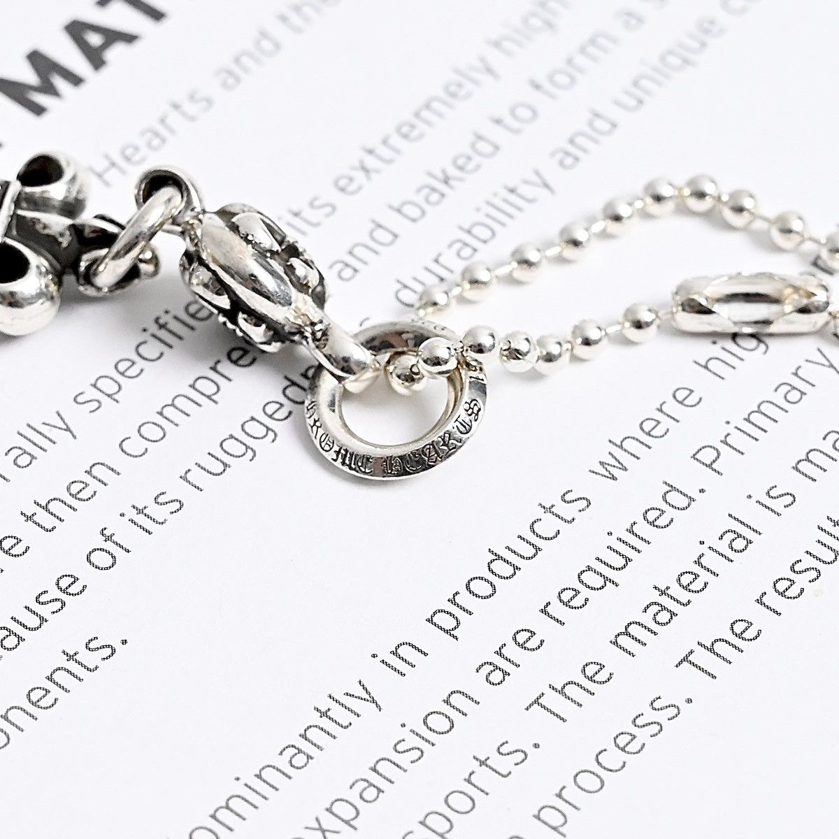 Chrome Hearts CHROME HEARTS ONE BALL BS FLEUR SILVER NECKLACE Size ONE SIZE - 4 Thumbnail