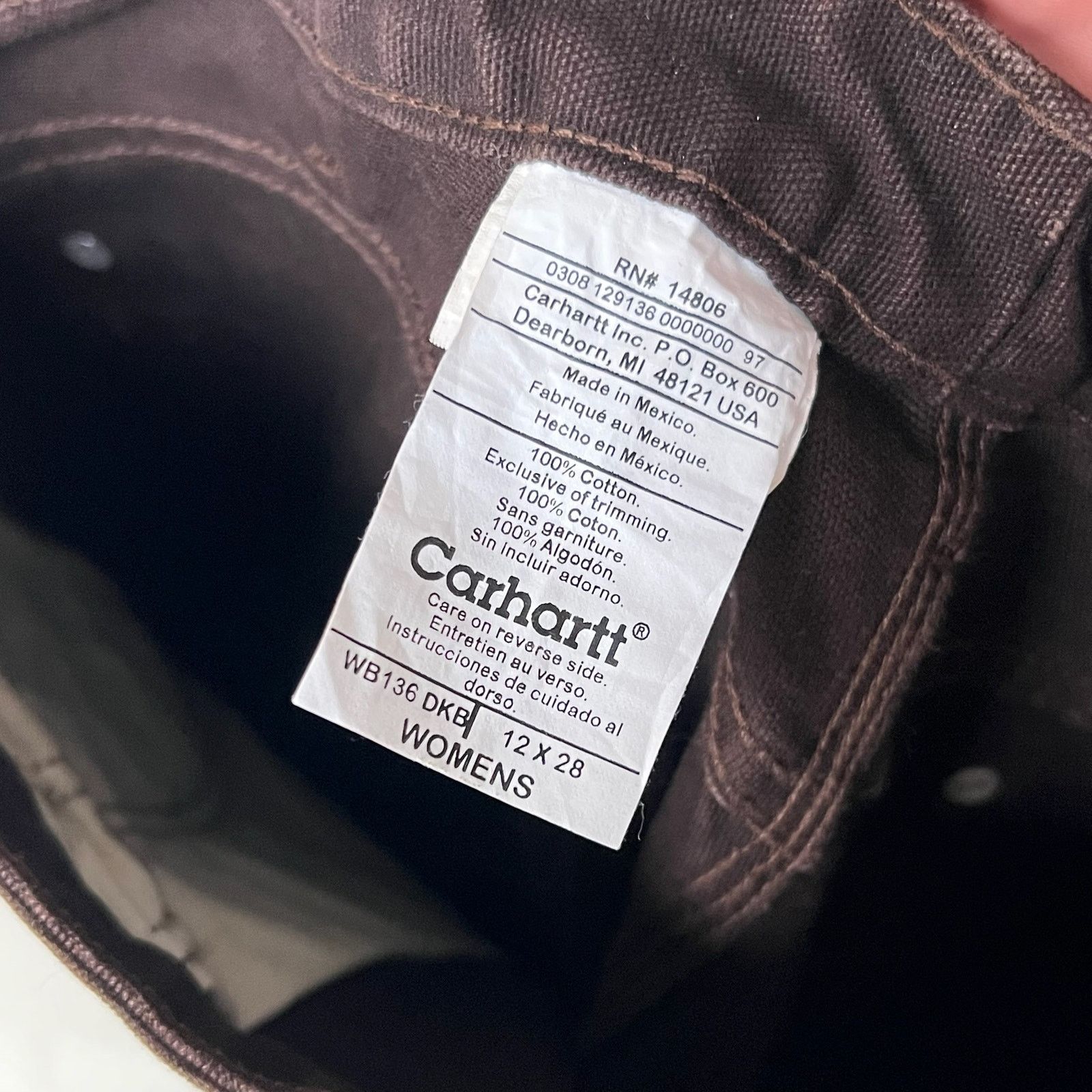Carhartt × Vintage Carhartt WOMENS brown double knee work wear carpenter pants Size US 32 / EU 48 - 6 Thumbnail