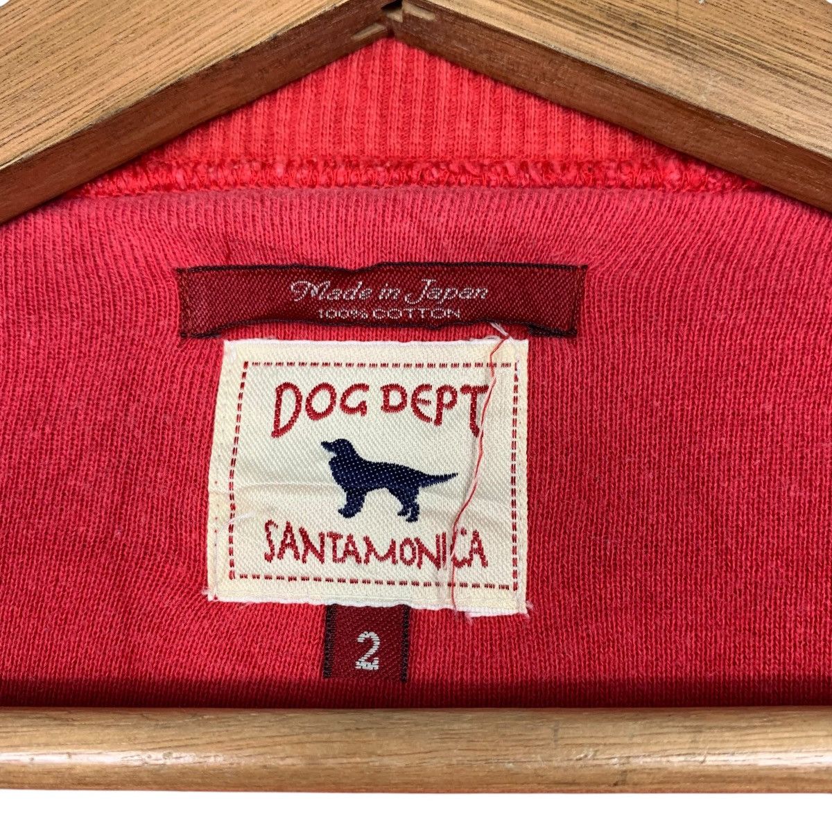 Vintage DOG DEPT Santa Monica Red Crewneck Sweatshirt #2421-C108 Size US M / EU 48-50 / 2 - 11 Thumbnail