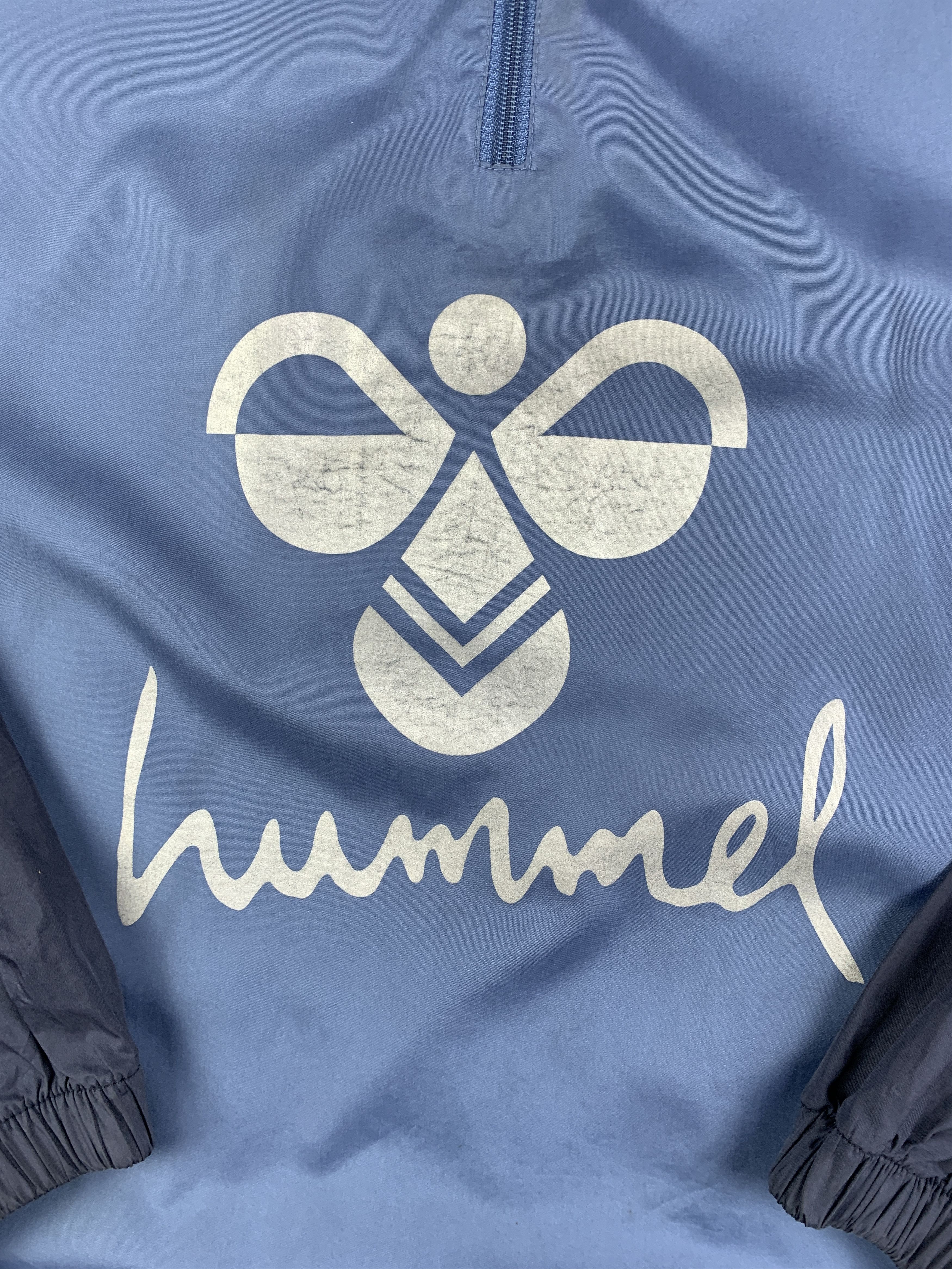 Hummel 2000s Hummel Denmark Halfzip Soccer Windbreaker (L) Size US L / EU 52-54 / 3 - 3 Thumbnail