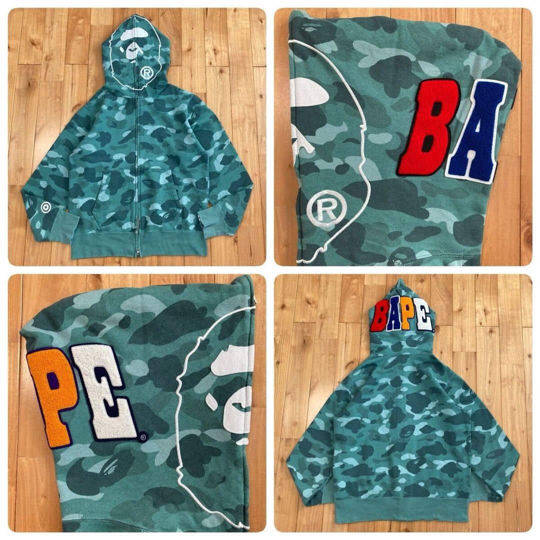 Bape × MCM BAPE x MCM Camo Zip Hoodie | Grailed