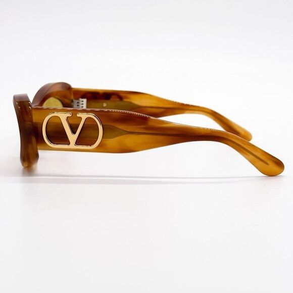 Valentino NEW VALENTINO SUNGLASSES VLS-178C HAVANA ORANGE OVAL WOMEN E Size ONE SIZE - 6 Thumbnail