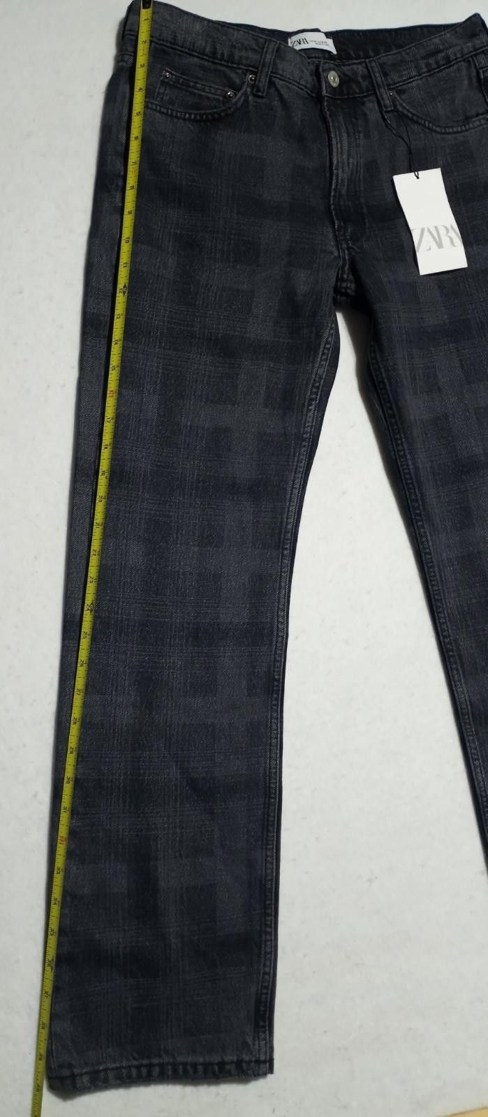 Zara Zara Women’s Black Grey Patterned Jeans Size 6 NWT Slim Fit Size 28" / US 6 / IT 42 - 3 Thumbnail