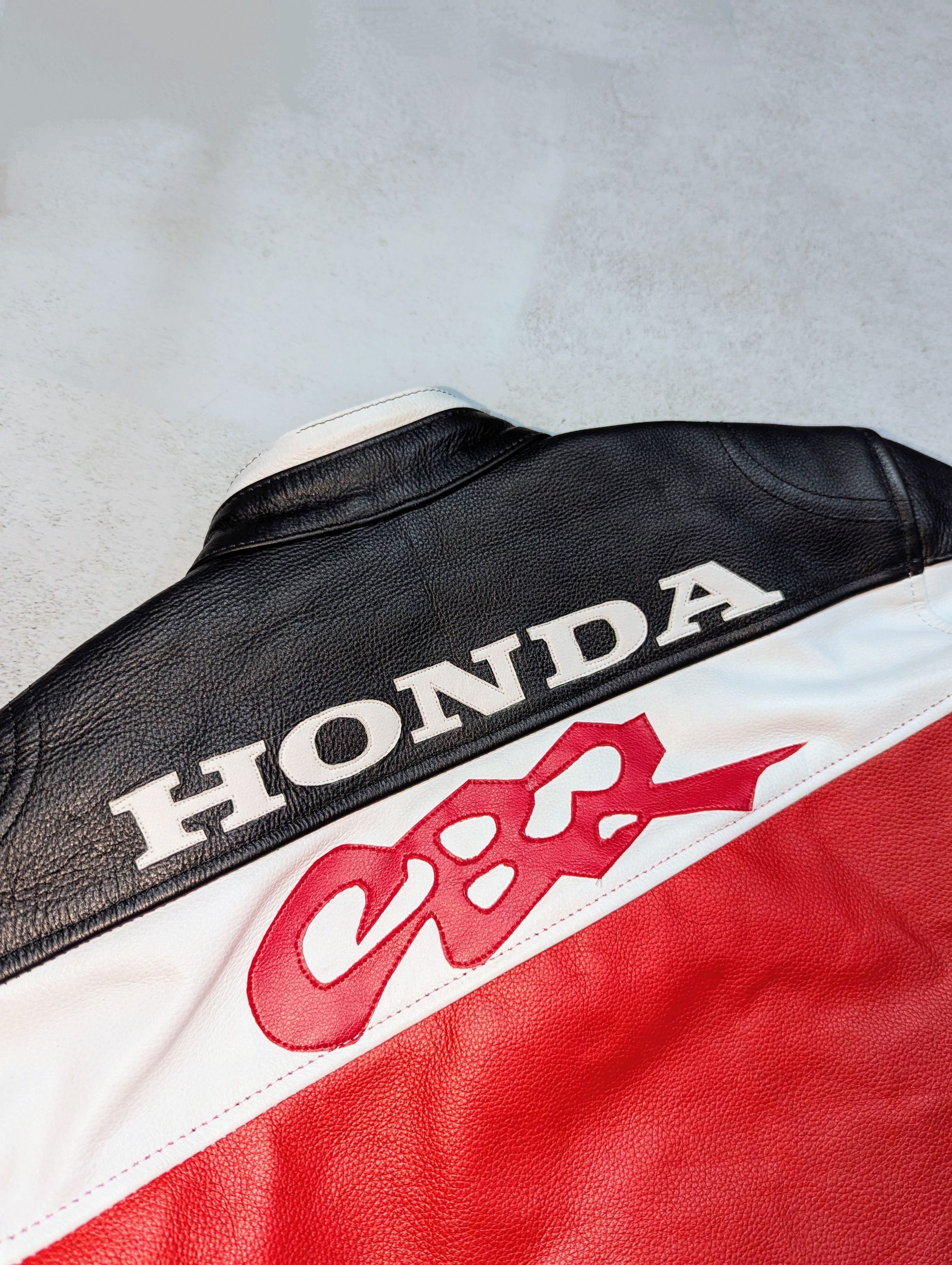 Honda 💥 Honda CBR Racing Leather Jacket Streetwear Retro Size M / US 6-8 / IT 42-44 - 9 Thumbnail