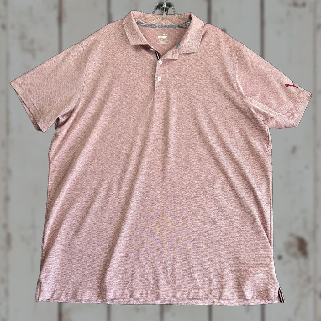Puma PUMA Golf Field Polo Shirt Mens XXL Light Maroon Polo Shirt Athletic Golf PUMA Outdoor Preppy Sports 2XL Red Mens Size US XXL / EU 58 / 5 - 1 Thumbnail