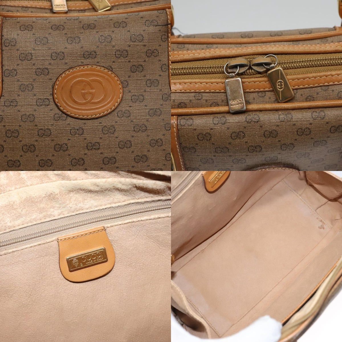 Gucci GUCCI Micro GG Supreme Hand Bag Pvc Leather Beige Gold Size ONE SIZE - 11 Thumbnail