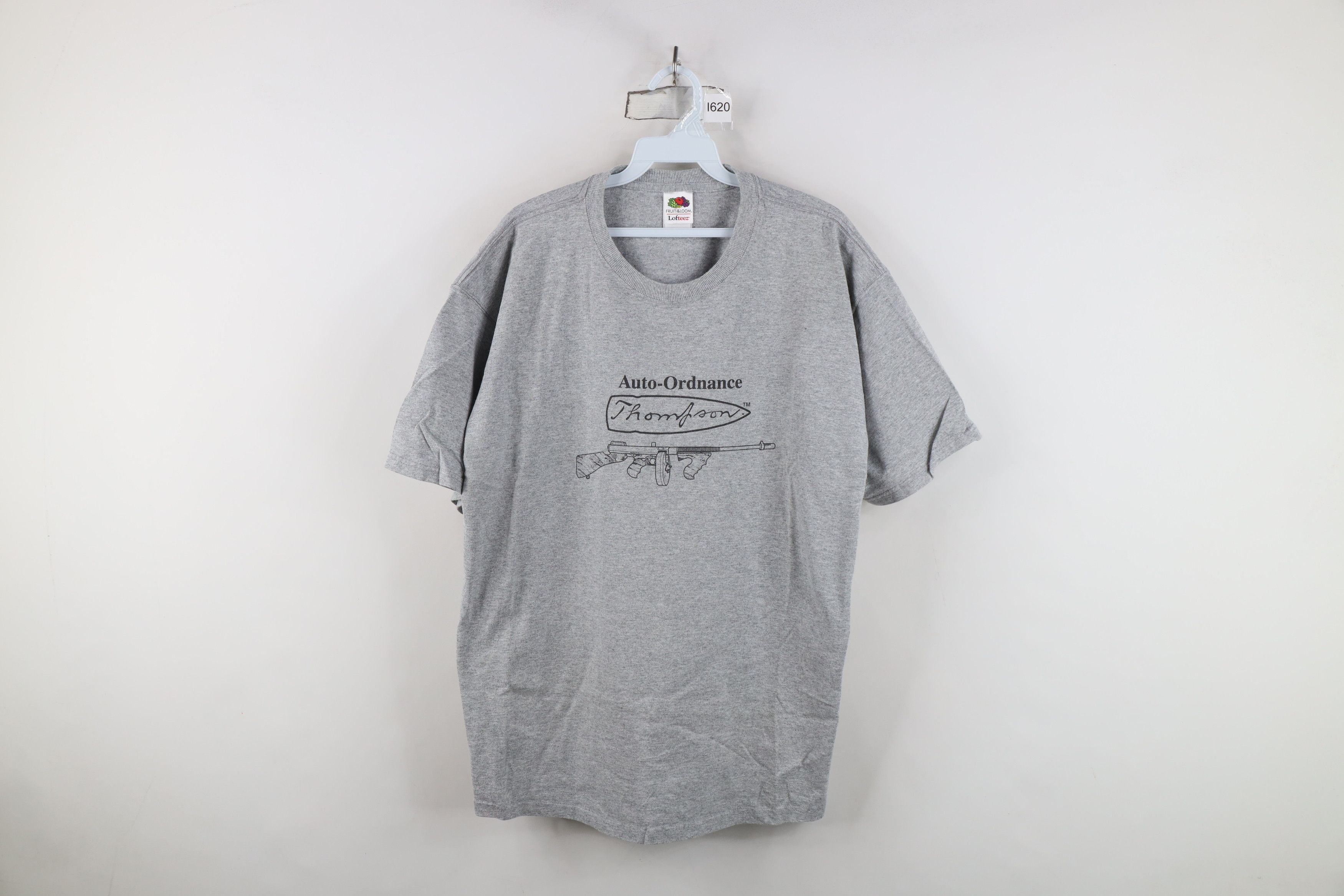 Vintage Vintage Ordnance Thompson Machine Gun T-Shirt Heather Gray Size US XL / EU 56 / 4 - 1 Thumbnail