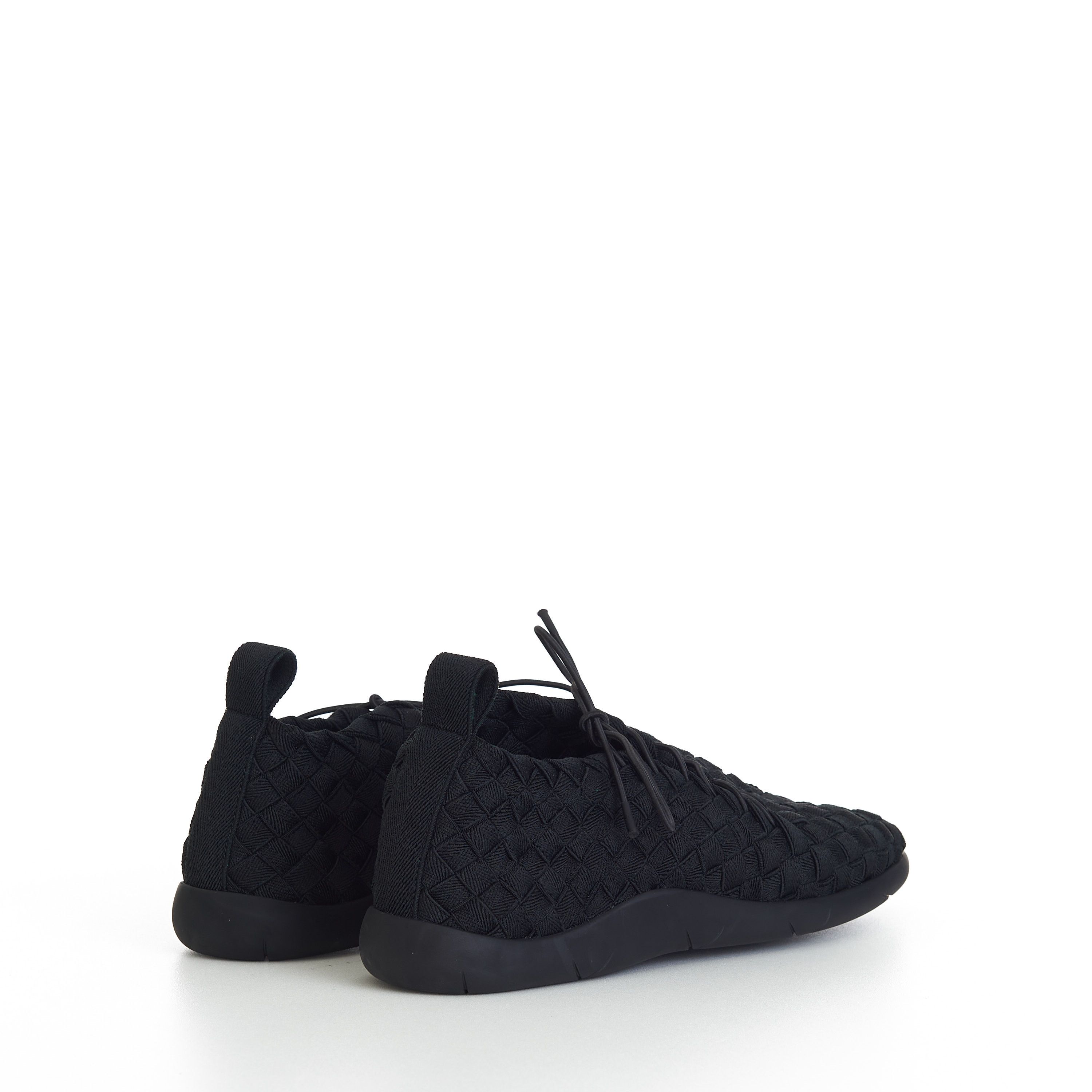 Bottega Veneta "Plat" Lace-up Sneakers In Black Intrecciato Elastic Size US 6 / EU 39 - 8 Thumbnail