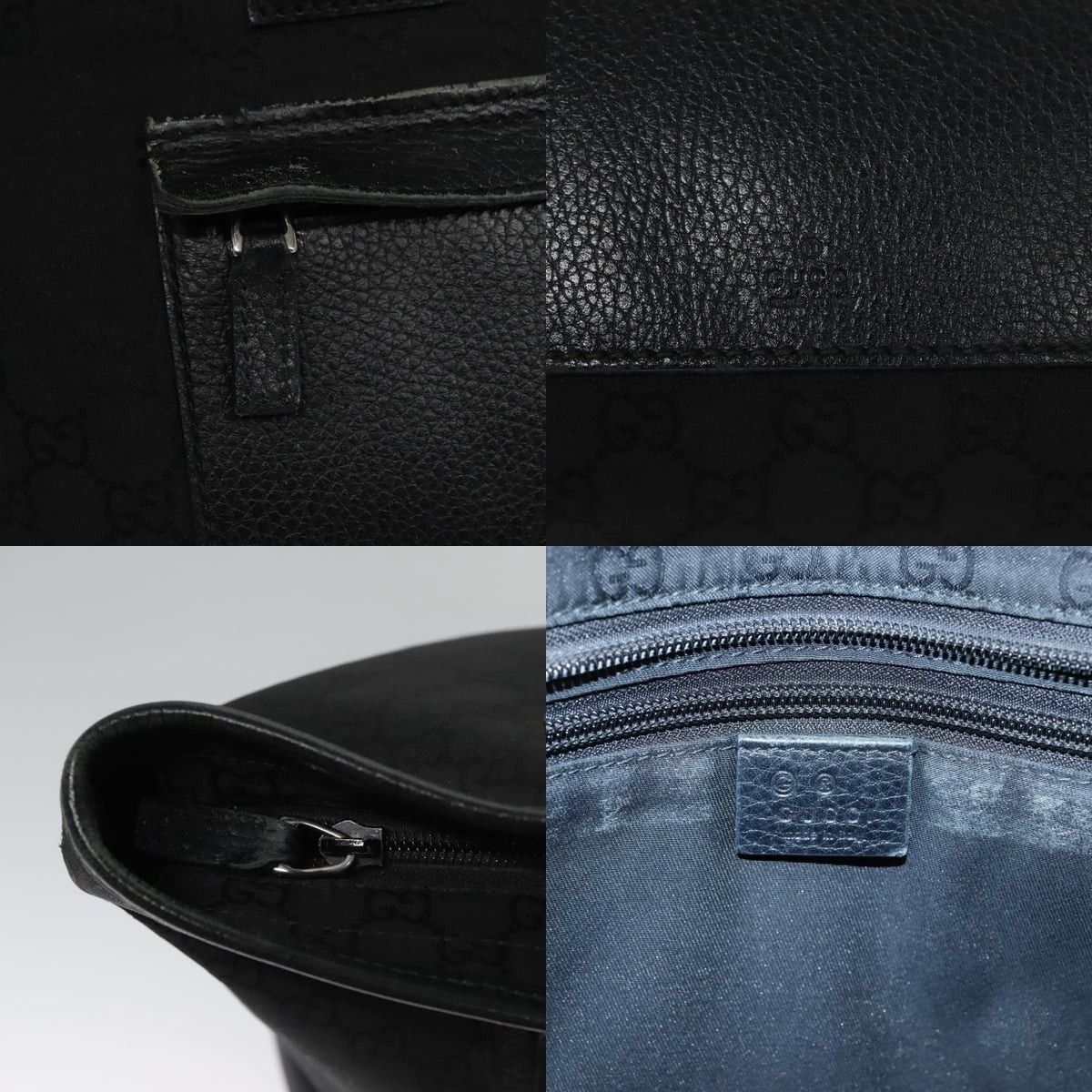 Gucci GUCCI GG Canvas Tote Bag Outlet Black Silver Size ONE SIZE - 11 Thumbnail