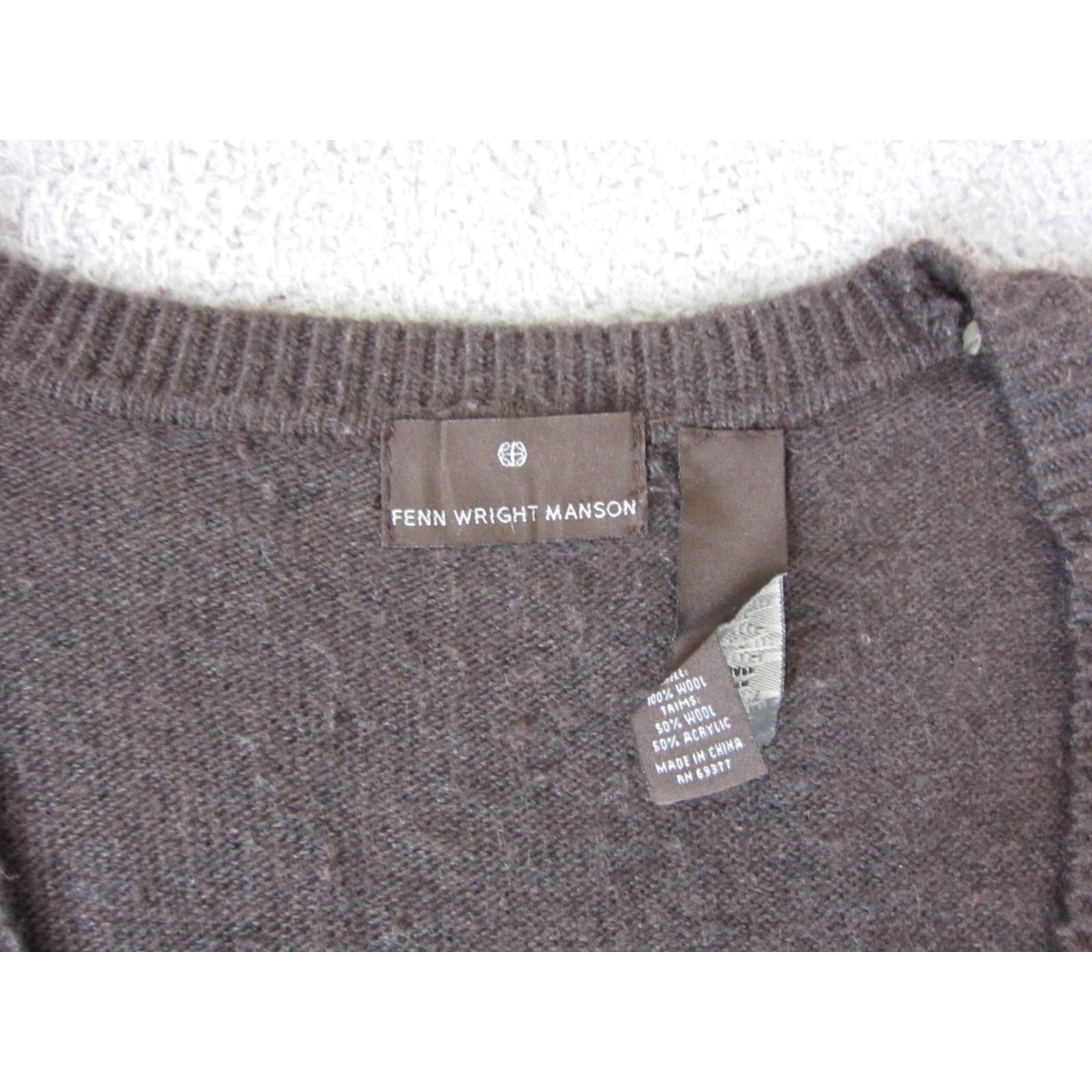 Vintage Fenn Wright Manson Sweater Dress Womens M Brown Wool Cap Sleeve Vintage Regular Knit Pullover Shirt Dress Womens, 90s? Size M / US 6-8 / IT 42-44 - 6 Thumbnail