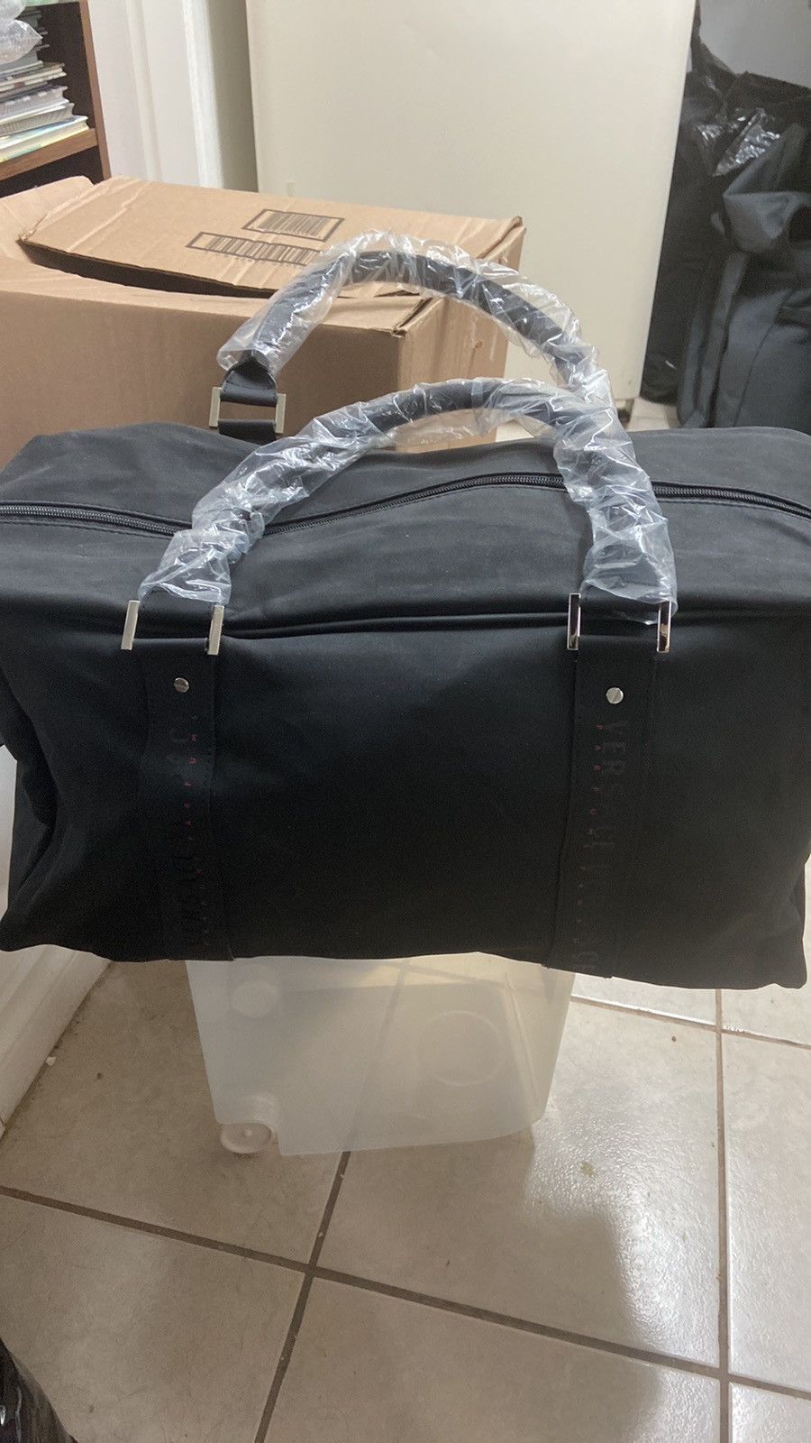Versace Versace Parfums Black Duffle Bag Size ONE SIZE - 4 Thumbnail