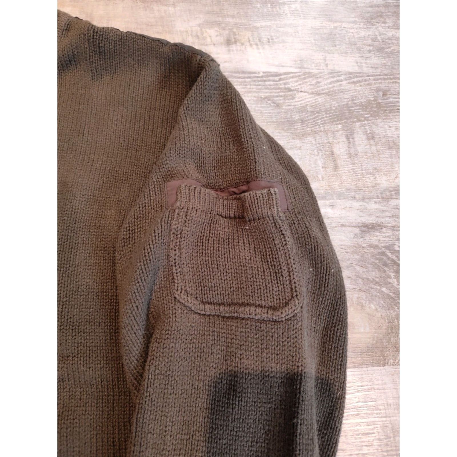 Eddie Bauer Eddie Bauer Pullover Sweater for Men, Large, Brown, Knit, Long Sleeve, Crew Neck, Hunting, Casual, with Arm Pocket Size US L / EU 52-54 / 3 - 3 Thumbnail