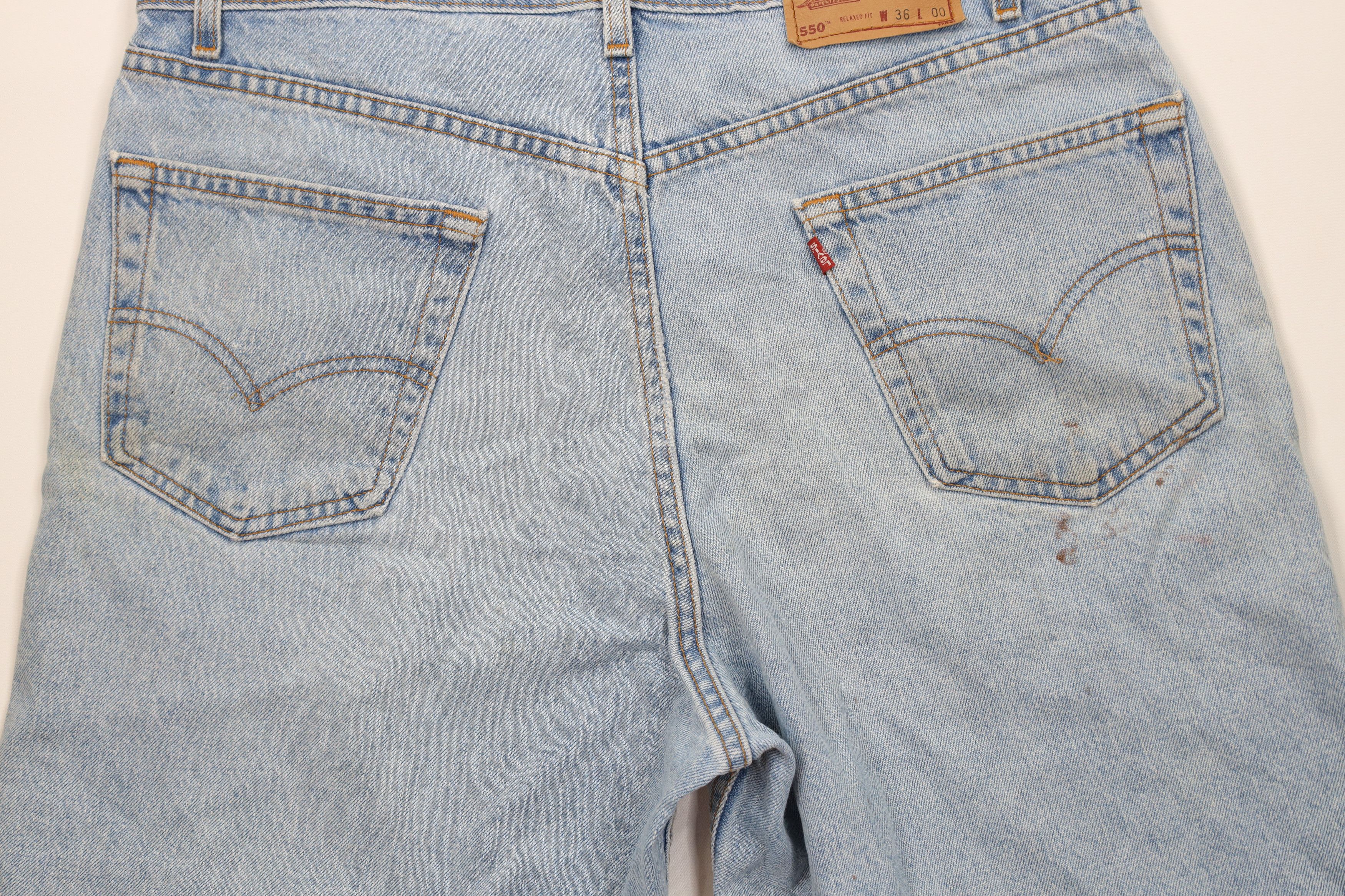Levi's Vintage 90s Levis 550 Fit Denim Jean Shorts Jorts USA Size US 36 / EU 52 - 13 Thumbnail