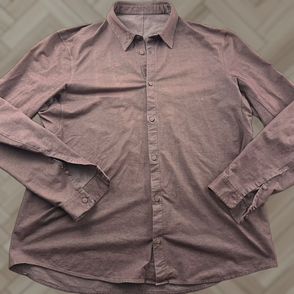 Lululemon Lululemon Long Sleeve Button-Up Shirt Mens 2XL Maeve Maroon Red Shirt Womens Mens Ladies? Size US XXL / EU 58 / 5 - 1 Thumbnail