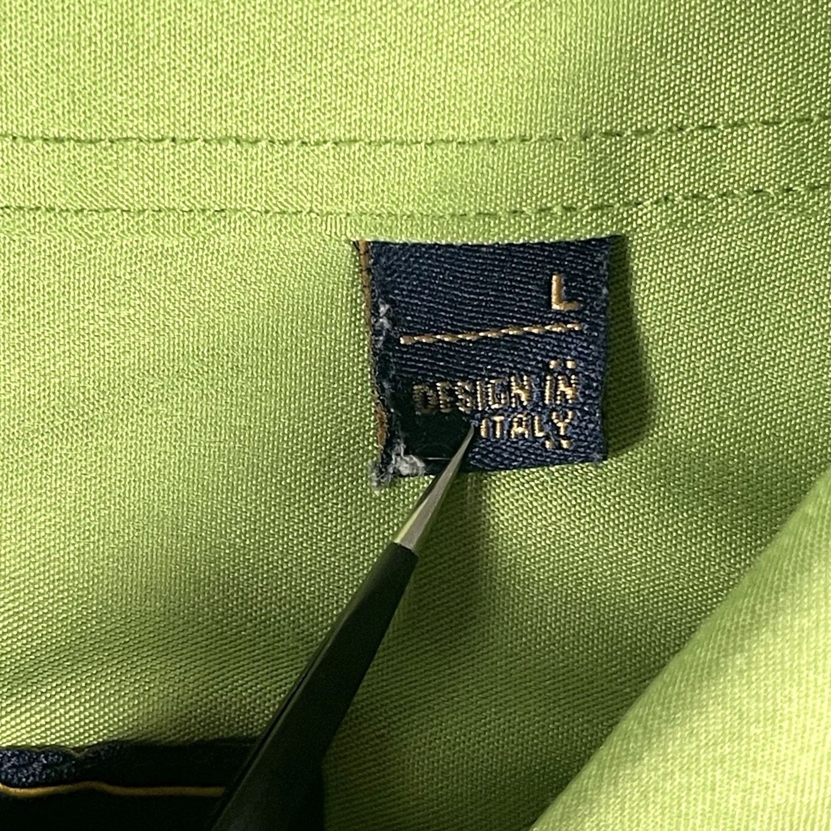 Vintage Flex Mens Luxury Collection Shirt L Green Dress Lime Designed Italy Size 42R - 5 Thumbnail