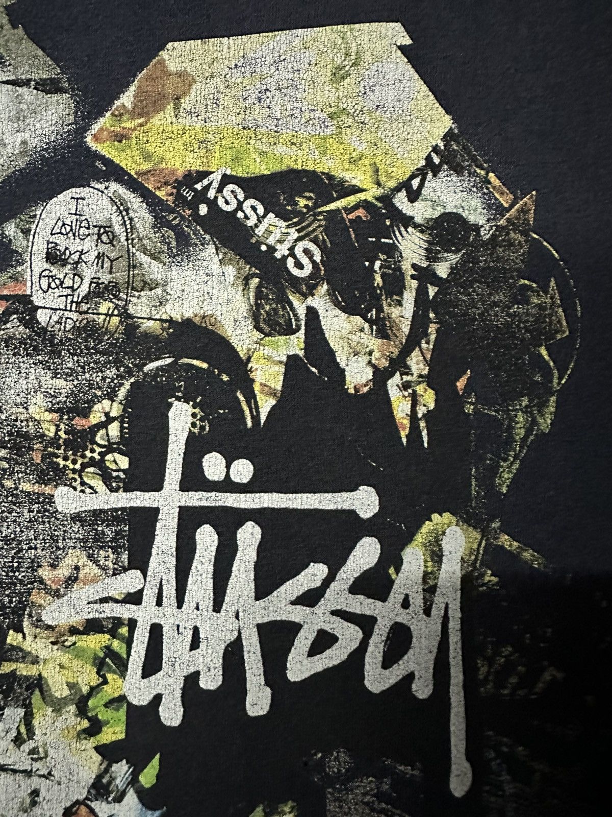 Stussy × Vintage Vintage Stussy International Tribe Distressed Tee Size US L / EU 52-54 / 3 - 4 Thumbnail