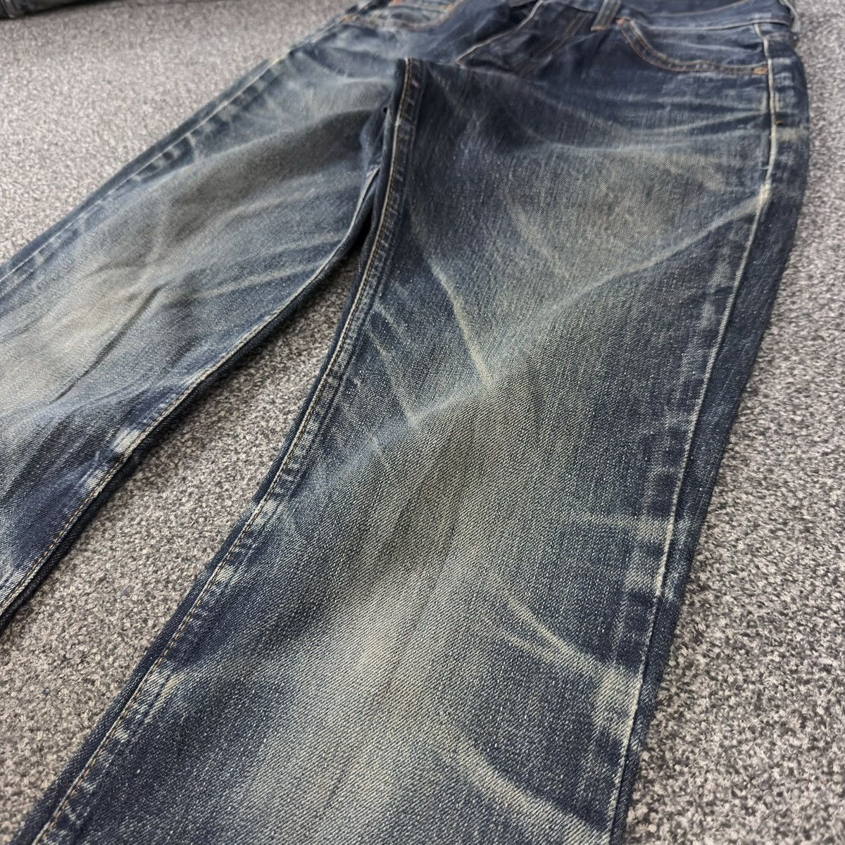 If Six Was Nine Flared Vintage 90s Levis 517 Bootcut Whisker Destroyed Denim Size US 28 / EU 44 - 5 Thumbnail