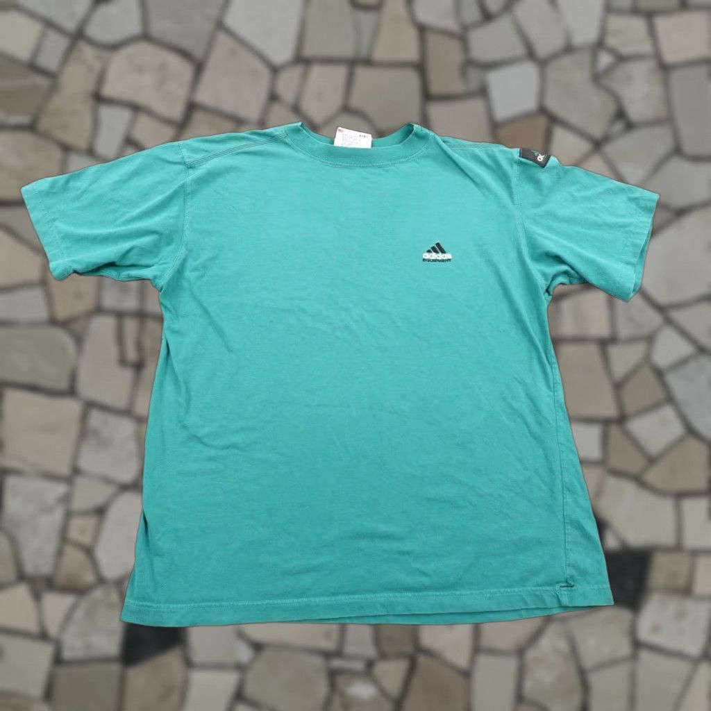 Adidas VINTAGE adidas Equipment Shirt Mens Large Green Black 90s Y2K Soccer Athletic Logo Crew Neck Short Sleeve Cotton Knit Size US L / EU 52-54 / 3 - 1 Thumbnail