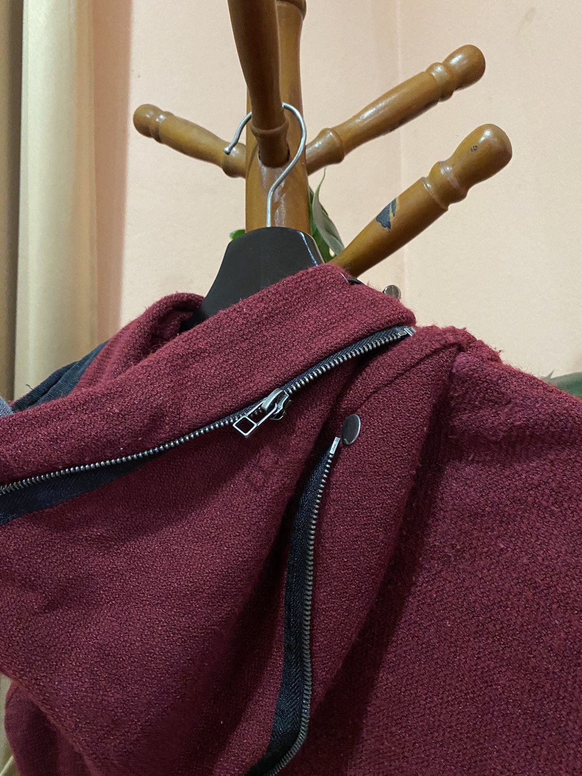 Katharine Hamnett London HAMNETT COZY MAROON HOODED WITH ZIPPER JACKET Size L / US 10 / IT 46 - 8 Thumbnail