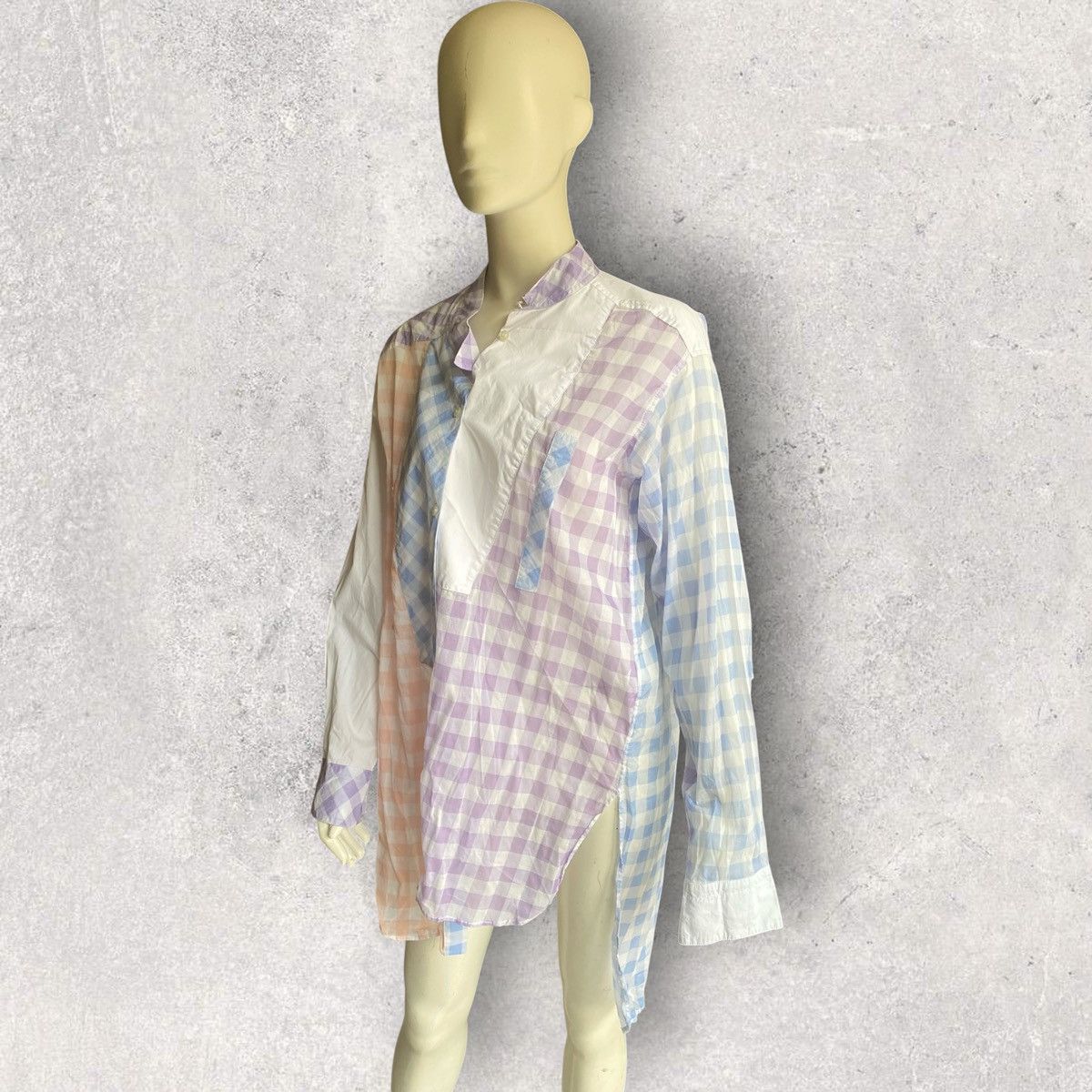 Loewe Loewe patchwork gingham button-down dress shirt Size S / US 4 / IT 40 - 3 Thumbnail